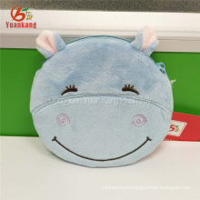 Cute animal Shaped plush hippopotamus Small Coins Zippers Purses Key Pouch